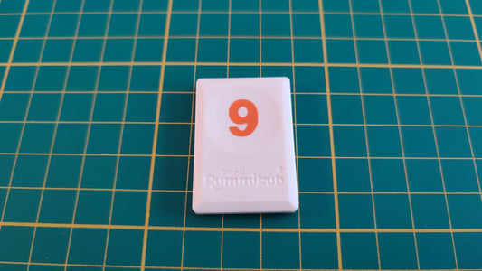 Tuile chiffre 9 neuf orange pièce détachée L'original Rummikub chiffres M&M Ventures 2014 #C39