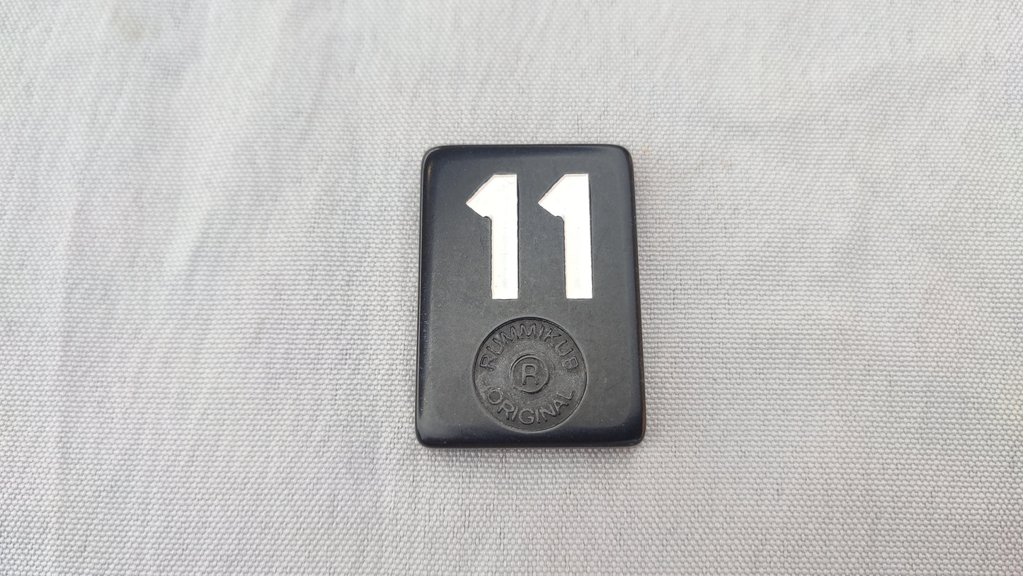 Tuile numéro 11 blanche Rummikub Black Edition Goliath Pièce détachée #E73