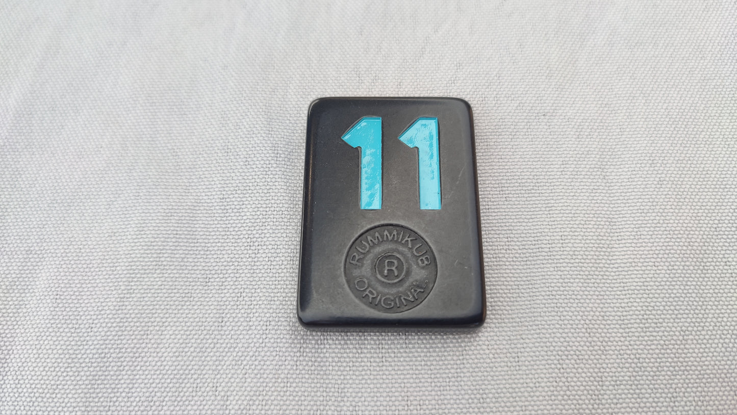 Tuile numéro 11 bleue Rummikub Black Edition Goliath Pièce détachée #E73