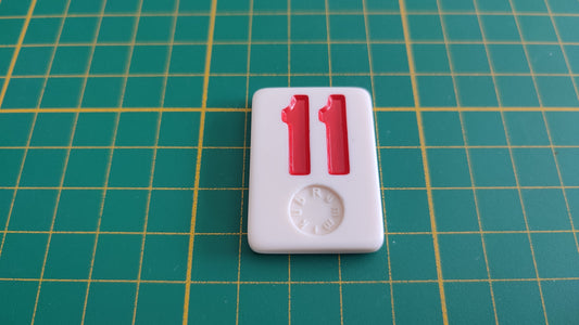 Tuile numéro 11 onze rouge pièce détachée jeu de société Rummikub Le rami des chiffres XXL #E60