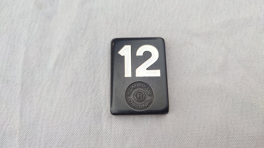 Tuile numéro 12 blanche Rummikub Black Edition Goliath Pièce détachée #E73