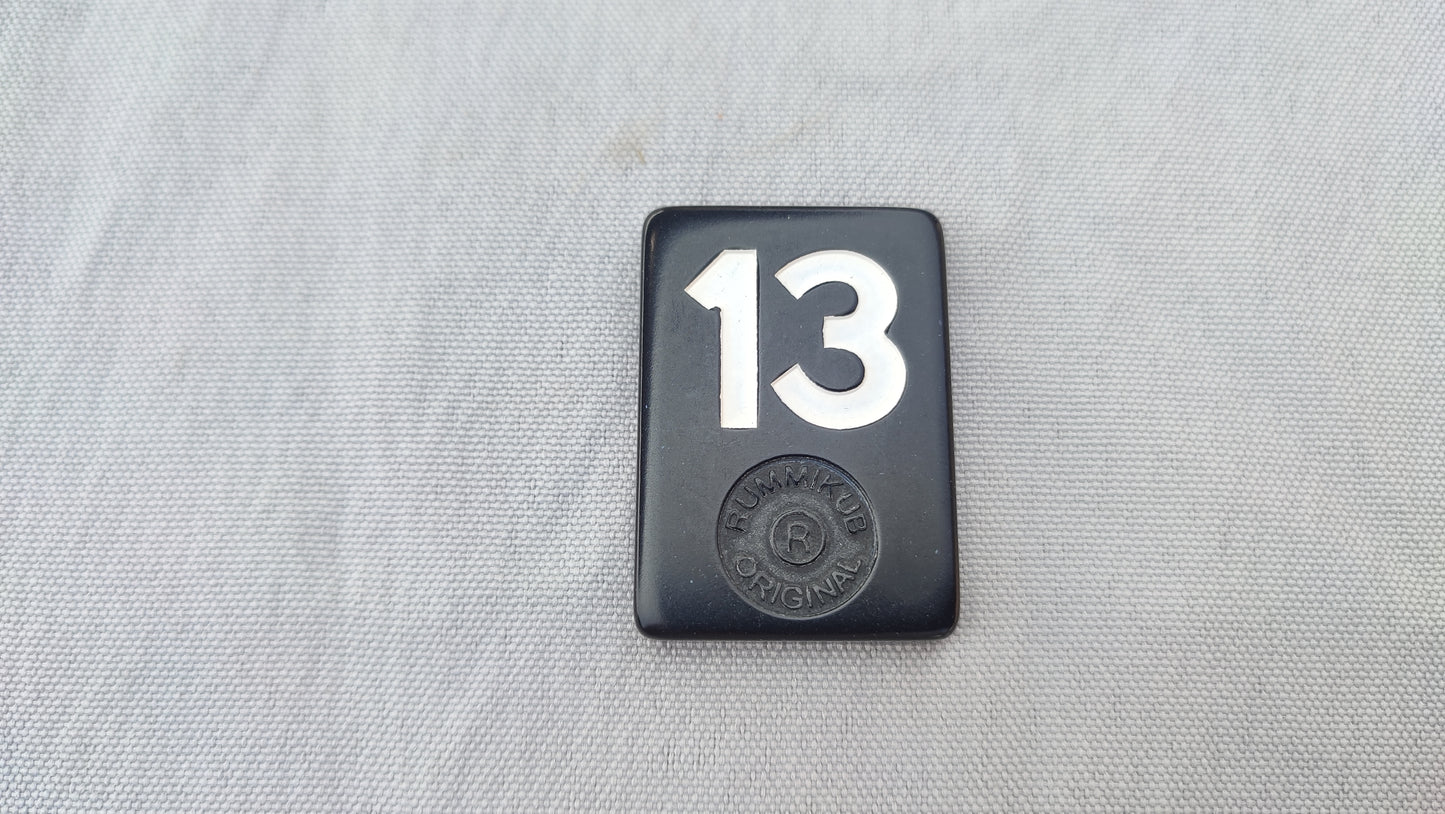 Tuile numéro 13 blanche Rummikub Black Edition Goliath Pièce détachée #E73