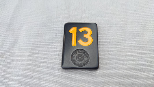 Tuile numéro 13 jaune orange Rummikub Black Edition Goliath Pièce détachée #E73