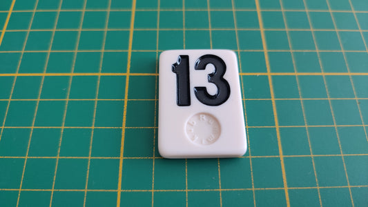 Tuile numéro 13 treize noir pièce détachée jeu de société Rummikub Le rami des chiffres XXL #E60