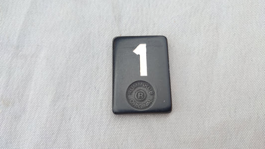Tuile numéro 1 blanche Rummikub Black Edition Goliath Pièce détachée #E73