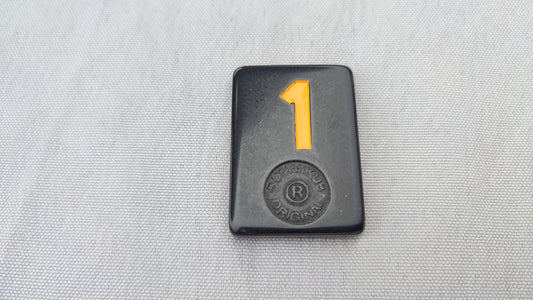 Tuile numéro 1 jaune orange Rummikub Black Edition Goliath Pièce détachée #E73
