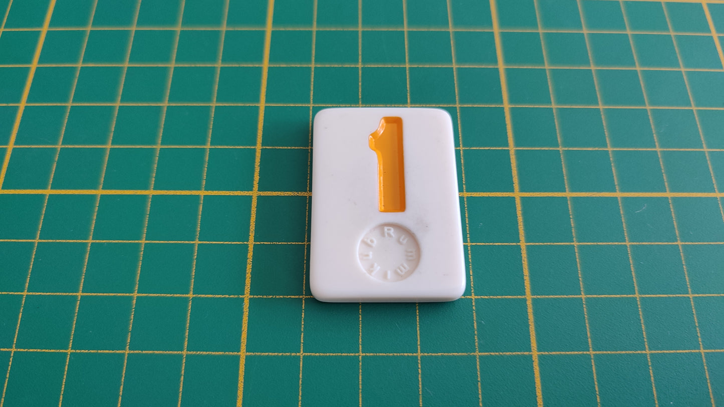Tuile numéro 1 un orange pièce détachée jeu de société Rummikub Le rami des chiffres XXL #E60