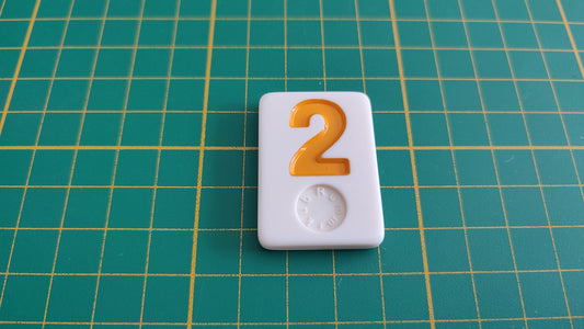 Tuile numéro 2 deux orange pièce détachée jeu de société Rummikub Le rami des chiffres XXL #E60