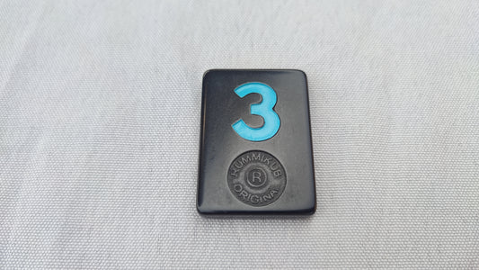 Tuile numéro 3 bleue Rummikub Black Edition Goliath Pièce détachée #E73