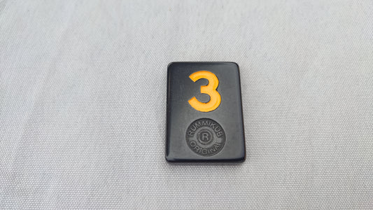 Tuile numéro 3 jaune orange Rummikub Black Edition Goliath Pièce détachée #E73