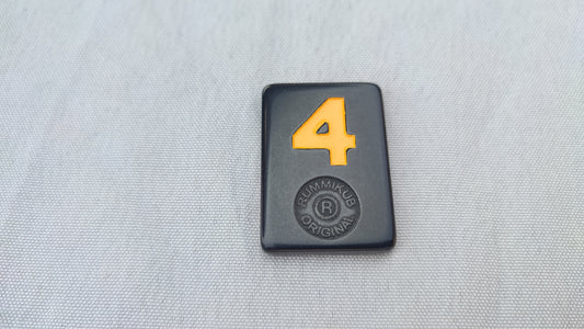 Tuile numéro 4 jaune orange Rummikub Black Edition Goliath Pièce détachée #E73