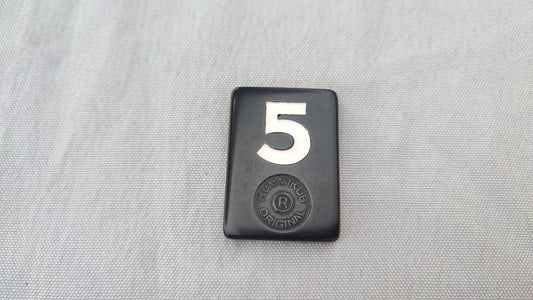 Tuile numéro 5 blanche Rummikub Black Edition Goliath Pièce détachée #E73