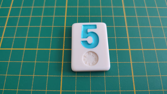 Tuile numéro 5 cinq bleu pièce détachée jeu de société Rummikub Le rami des chiffres XXL #E60