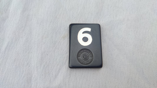 Tuile numéro 6 blanche Rummikub Black Edition Goliath Pièce détachée #E73