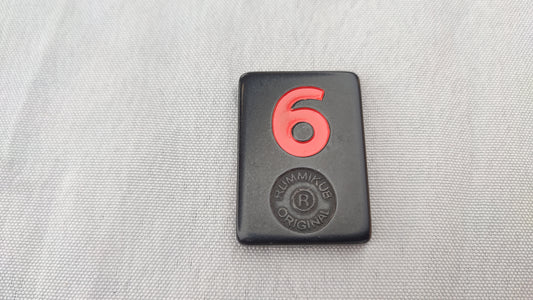 Tuile numéro 6 rouge Rummikub Black Edition Goliath Pièce détachée #E73