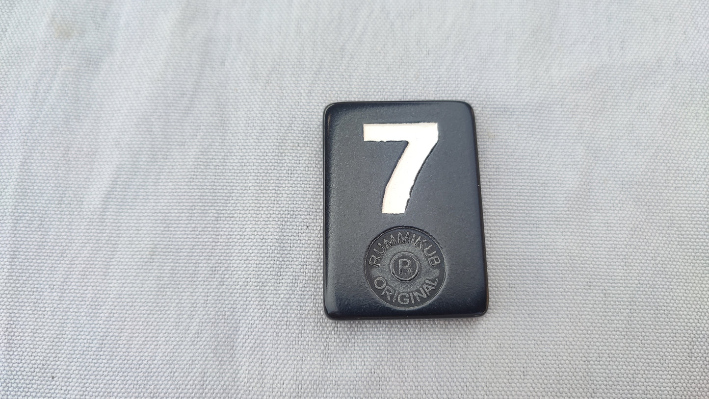 Tuile numéro 7 blanche Rummikub Black Edition Goliath Pièce détachée #E73