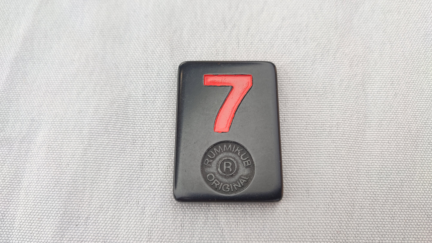 Tuile numéro 7 rouge Rummikub Black Edition Goliath Pièce détachée #E73
