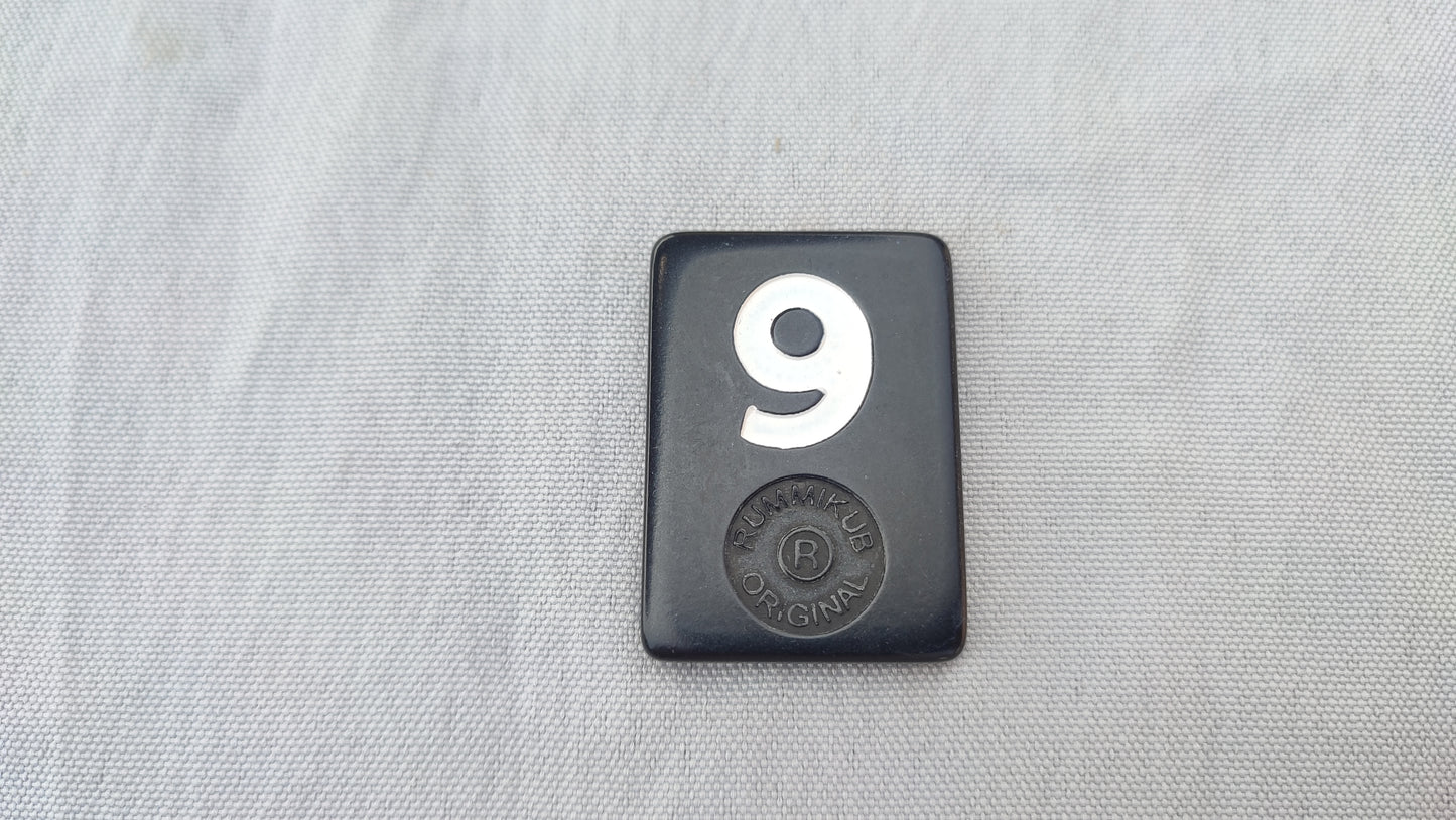 Tuile numéro 9 blanche Rummikub Black Edition Goliath Pièce détachée #E73
