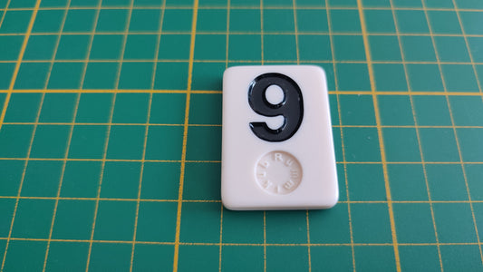 Tuile numéro 9 huit noir pièce détachée jeu de société Rummikub Le rami des chiffres XXL #E60
