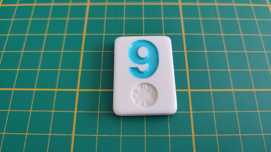 Tuile numéro 9 neuf bleu pièce détachée jeu de société Rummikub Le rami des chiffres XXL #E60