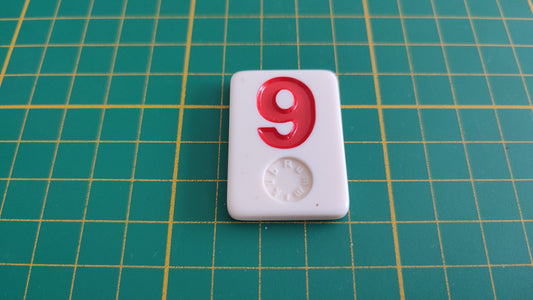 Tuile numéro 9 neuf rouge pièce détachée jeu de société Rummikub Le rami des chiffres XXL #E60