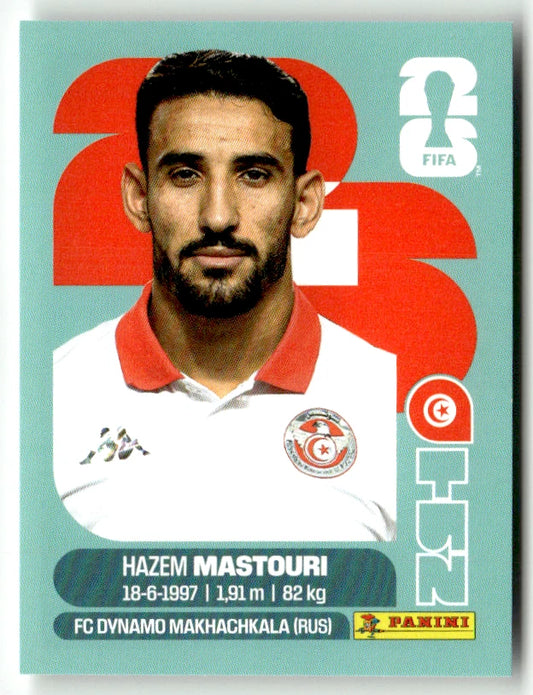 Tun 17 Hazem Mastouri - Sticker autocollant Panini Coupe du Monde FIFA 2026 Tunisie - Pièce détachée