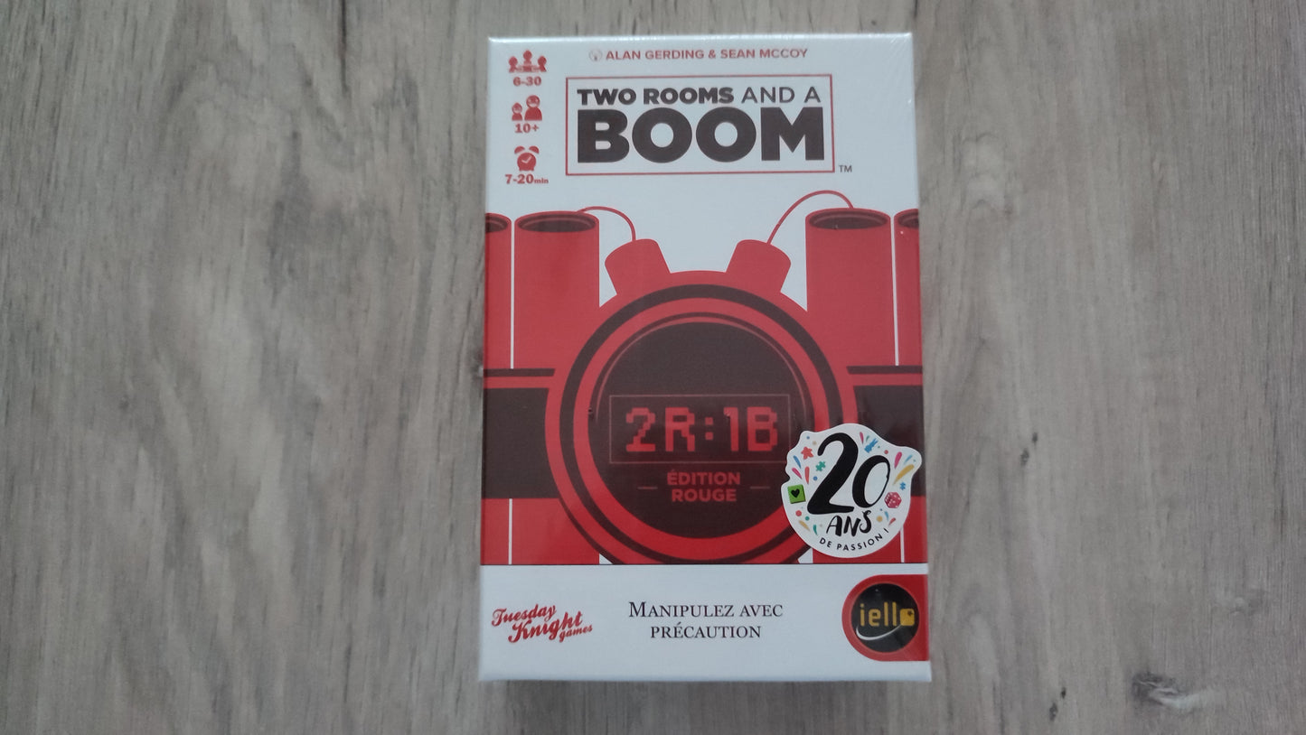 Two Rooms and a Boom édition rouge jeu de société complet #SP