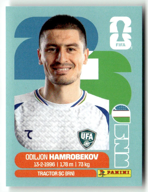 UZB 10 Odiljon Hamrobekov - Sticker autocollant Panini Coupe du Monde FIFA 2026 Uzbekistan - Pièce détachée