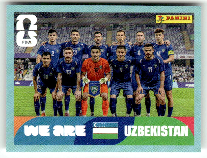 UZB 13 Équipe Team - Sticker autocollant Panini Coupe du Monde FIFA 2026 Uzbekistan - Pièce détachée