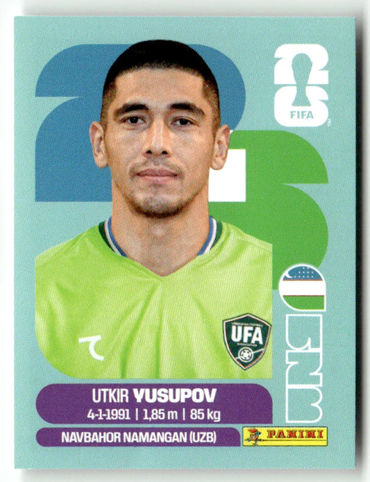 UZB 2 Utkir Yusupov - Sticker autocollant Panini Coupe du Monde FIFA 2026 Uzbekistan - Pièce détachée
