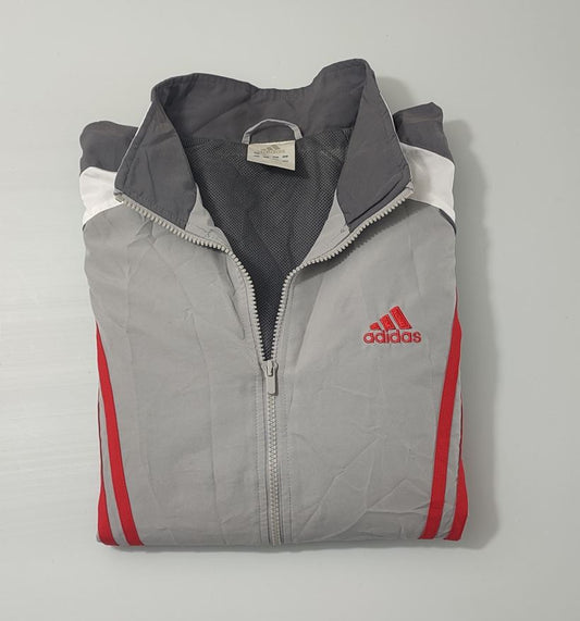 Vêtement Veste zip Adidas M grise avec poche zippé #D80