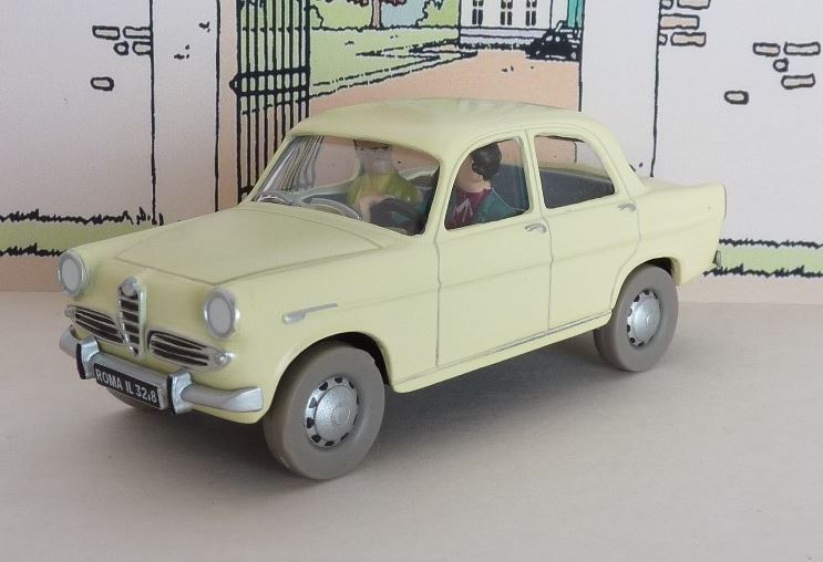 Voiture Tintin N°52 – Alfa Romeo des journalistes – Atlas 1/43