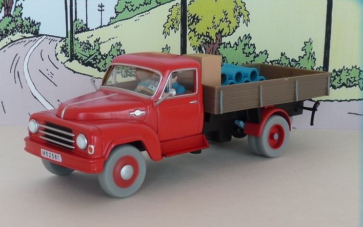 Voiture Tintin N°61 – Camion rouge – Atlas 1/43