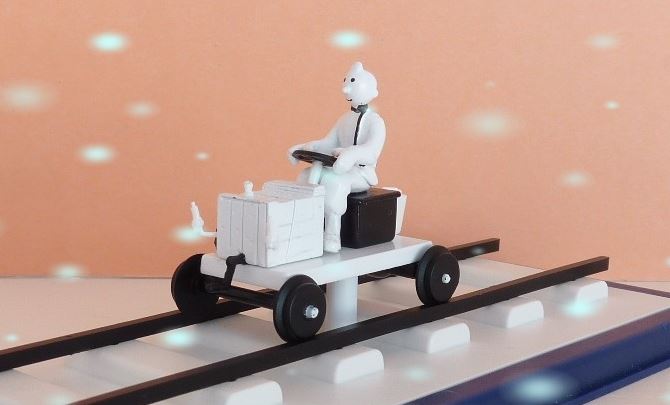 Voiture Tintin N°64 – Draisine – Atlas 1/43