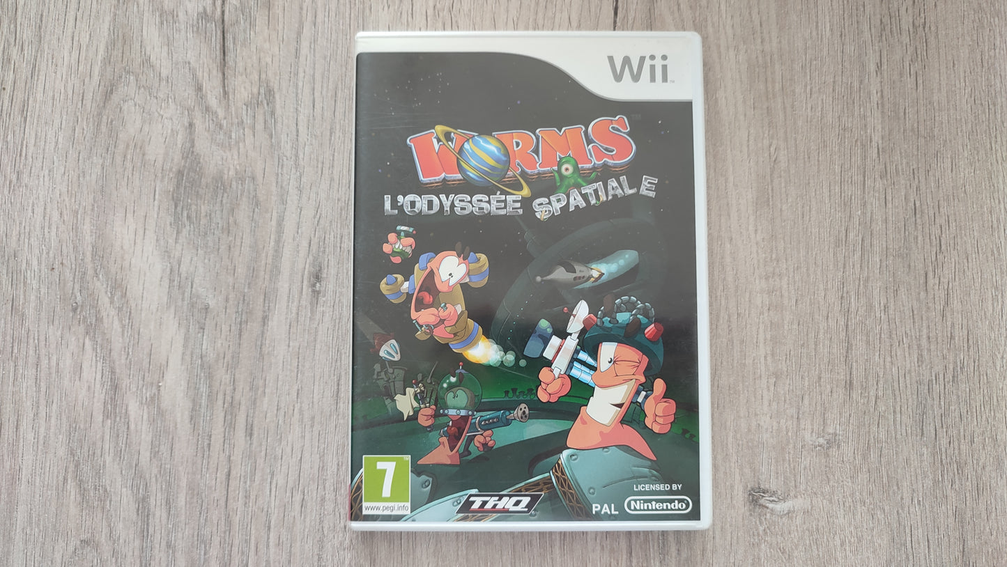 Worms L'Odyssée Spatiale jeu vidéo console de jeux Nintendo Wii #SP