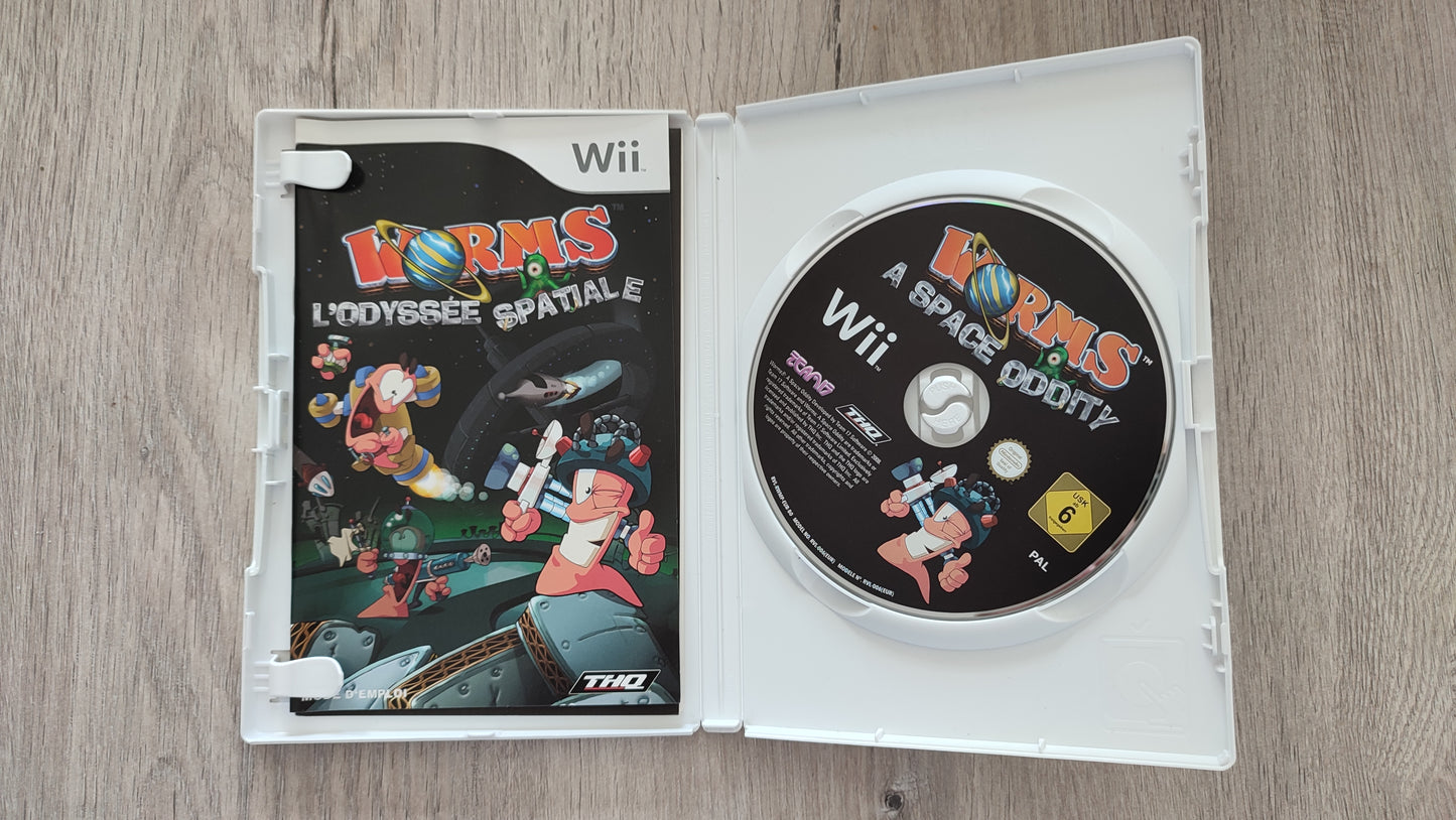 Worms L'Odyssée Spatiale jeu vidéo console de jeux Nintendo Wii #SP