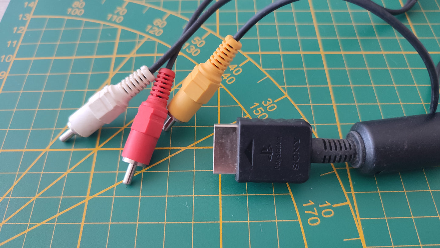 câble audio vidéo pièce détachée console de jeux Sony Playstation 2 Ps2 slim SCPH-75004 #E17