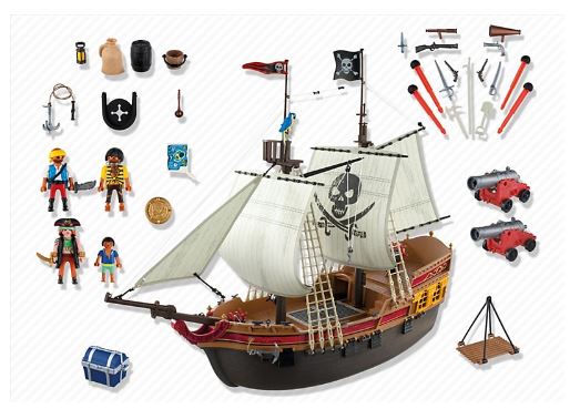 Set Playmobil 5135 Bateau d'attaque des pirates complet